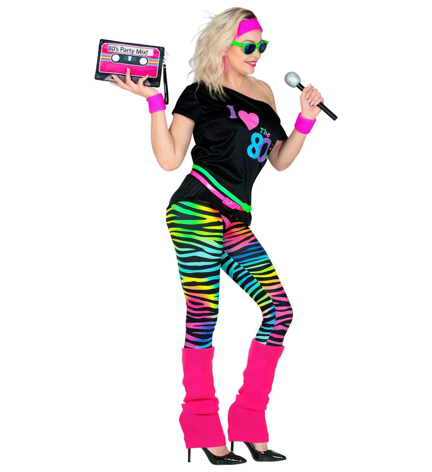 Disfraz de Chica Ochentera para Mujer Años 80 Widmann