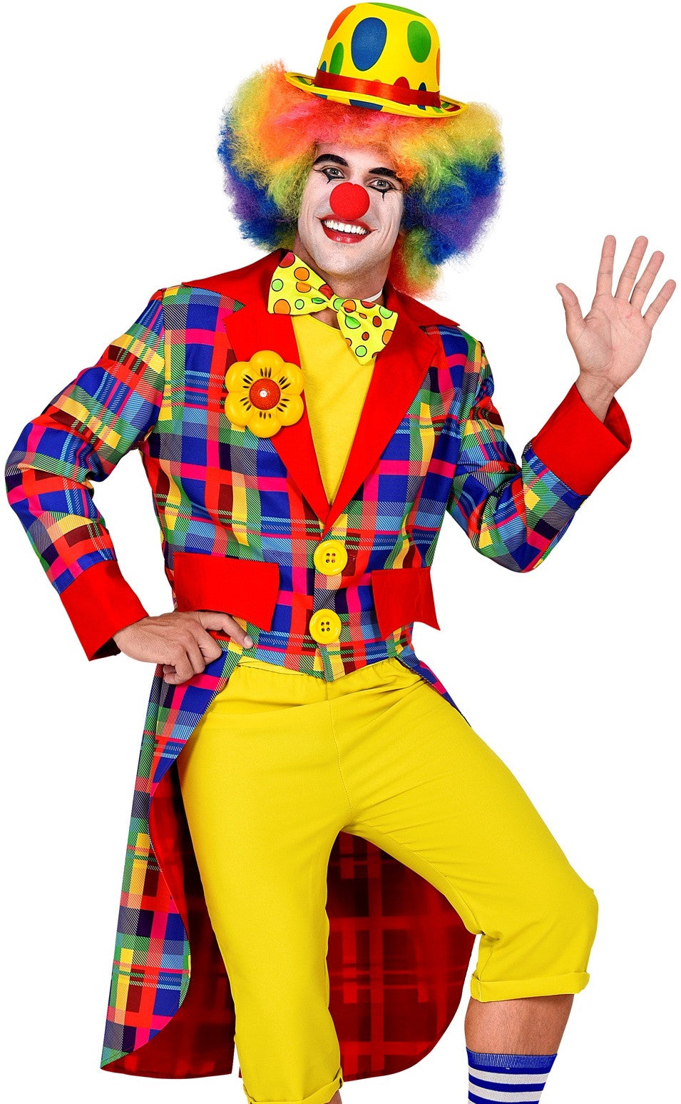 Chaqueta de Payaso de Cuadros para Adulto Payaso Widmann