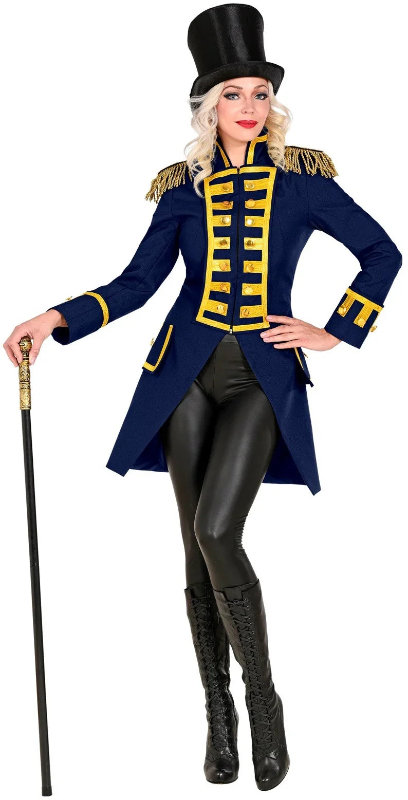 Chaqueta Azul con Pechera Dorada para Mujer Chaquetas, Chalecos y Camisas Widmann