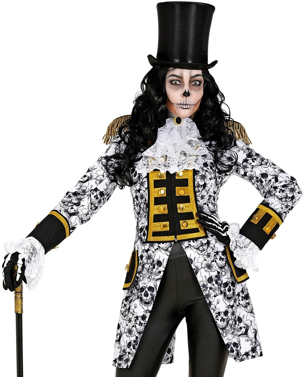 Chaqueta Calaveras con Pechera Dorada para Mujer Chaquetas, Chalecos y Camisas Widmann