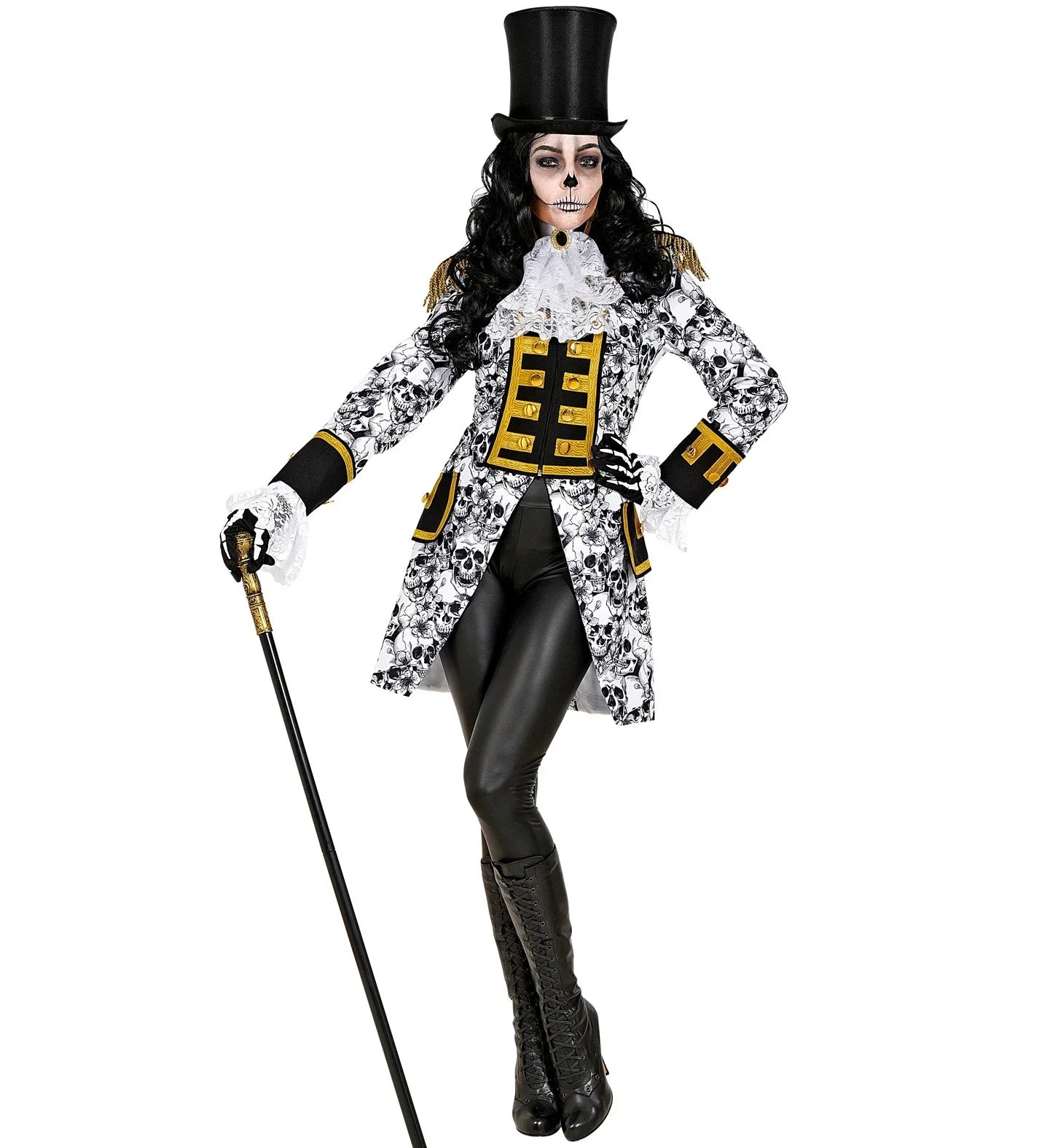 Chaqueta Calaveras con Pechera Dorada para Mujer Chaquetas, Chalecos y Camisas Widmann