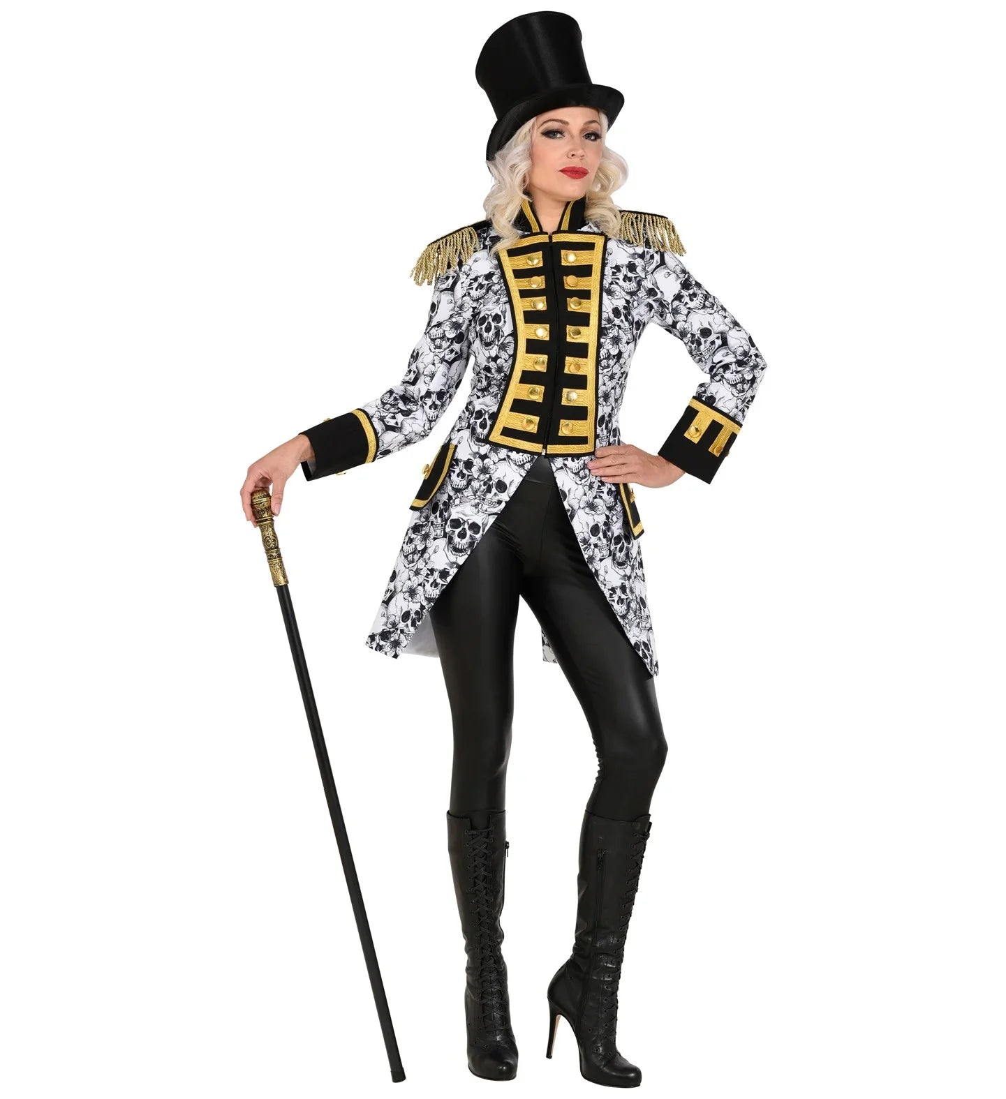 Chaqueta Calaveras con Pechera Dorada para Mujer Chaquetas, Chalecos y Camisas Widmann