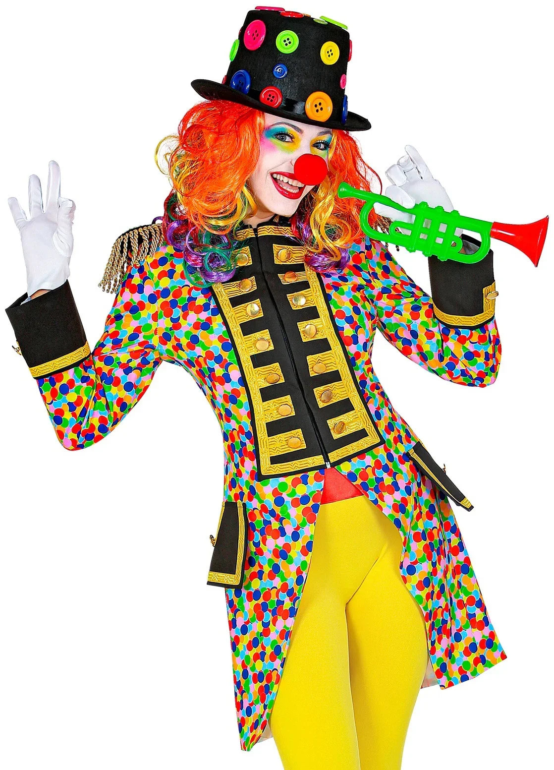 Chaqueta de Lunares de Colores con Pechera Dorada para Mujer Chaquetas, Chalecos y Camisas Widmann