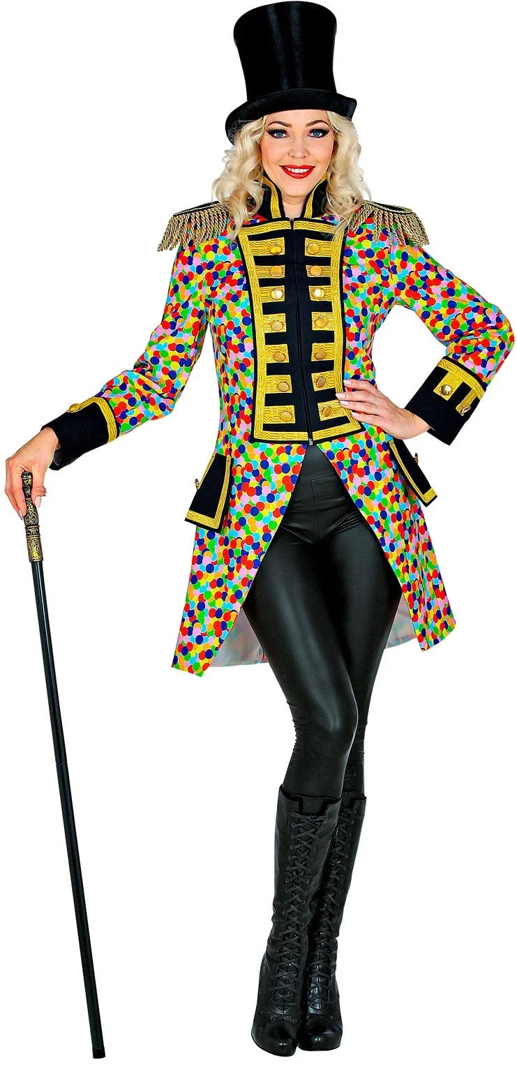 Chaqueta de Lunares de Colores con Pechera Dorada para Mujer Chaquetas, Chalecos y Camisas Widmann