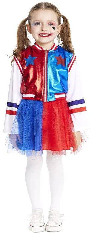 Disfraz de Harley Villana con Tutú para Niña Harley Quinn Partilandia