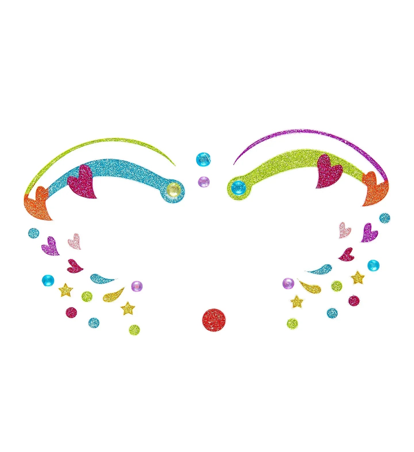 Set de Adhesivos de Payaso con Purpurina Kits de Maquillaje Widmann