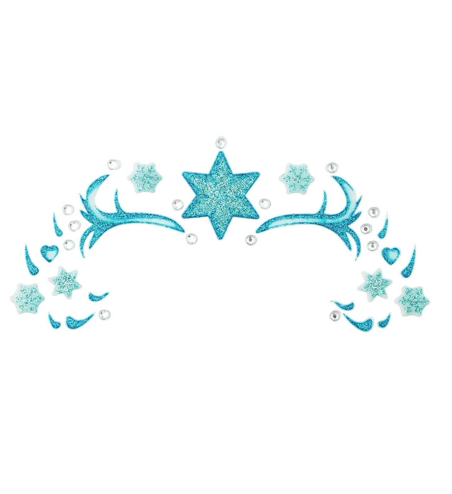 Set de Adhesivos de Reina del Hielo con Purpurina Kits de Maquillaje Widmann