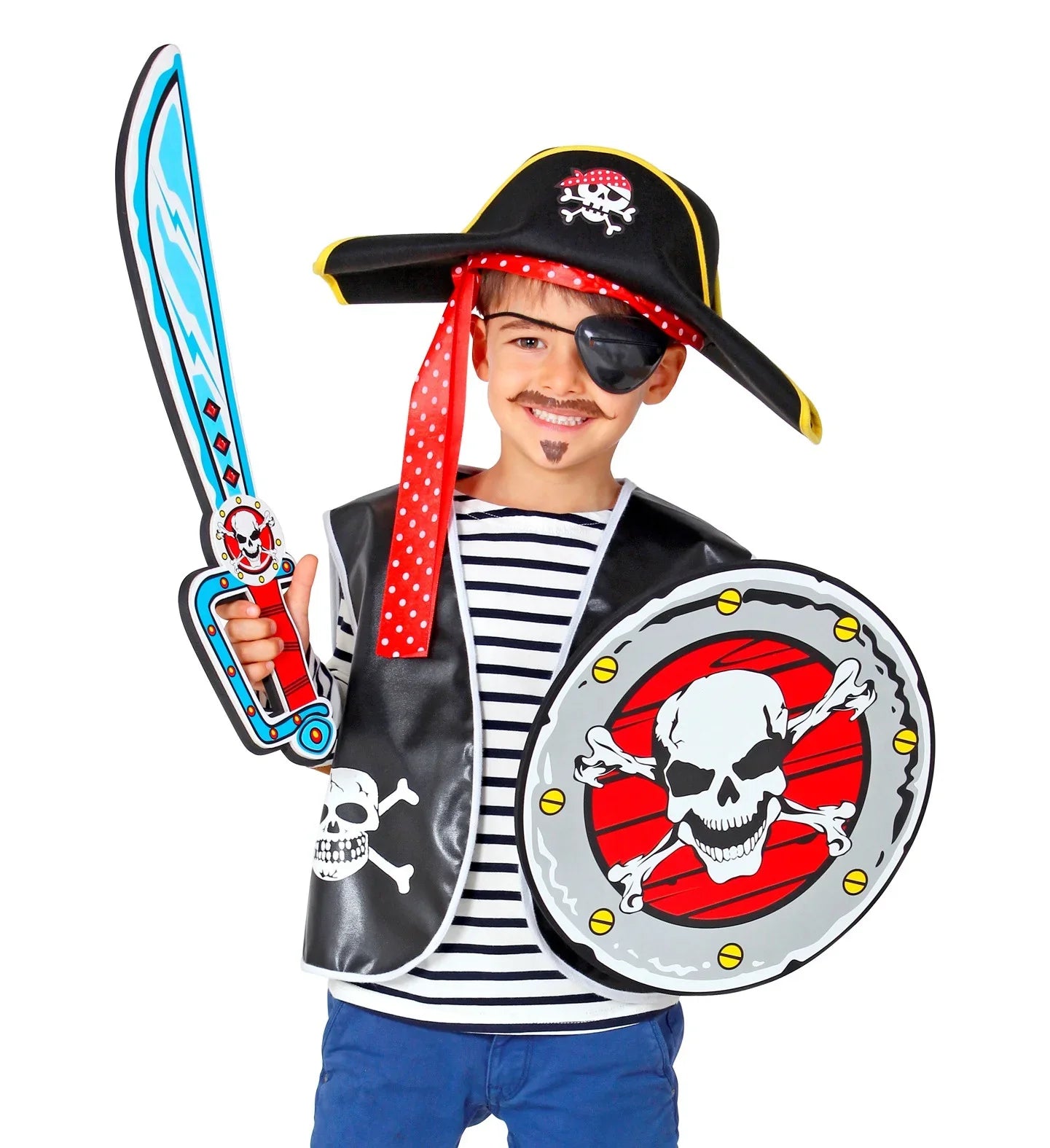 Escudo y Espada Pirata Infantil de Gomaeva Complementos Piratas Widmann