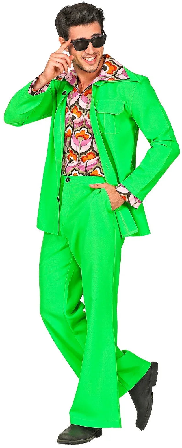 Traje Disco Años 70 Verde para Hombre Disco Widmann