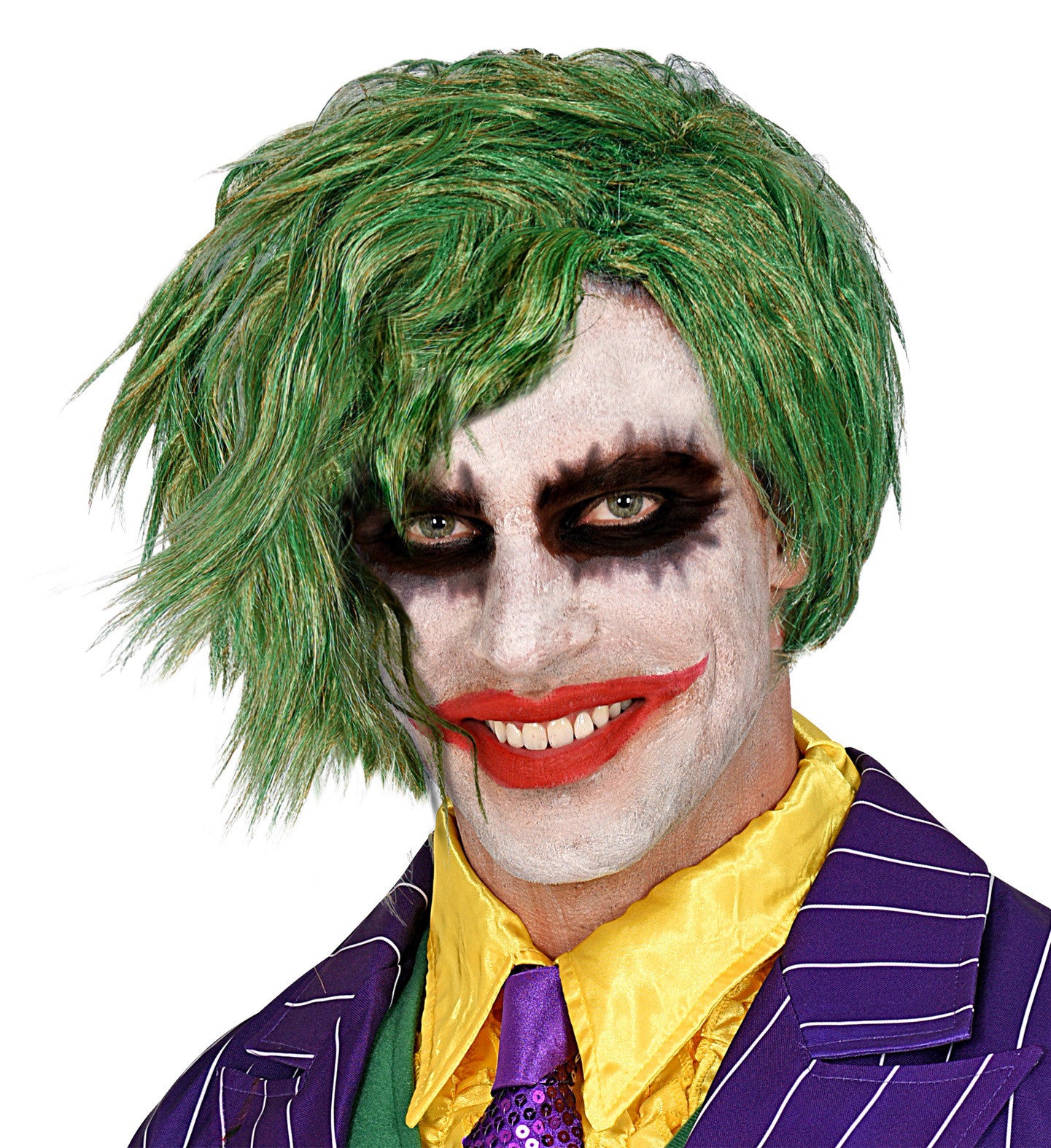 Peluca de Joker Verde con Flequillo para Adulto Joker Widmann
