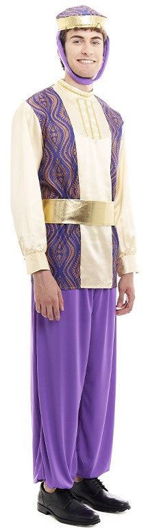 Disfraz de Paje del Rey Baltasar Morado para Hombre Pajes Reales Partilandia