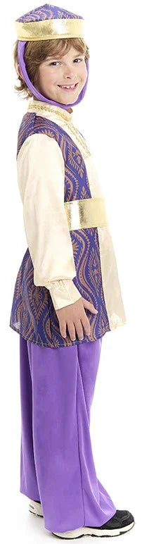 Disfraz de Paje del Rey Baltasar Morado para Niño Pajes Reales Partilandia