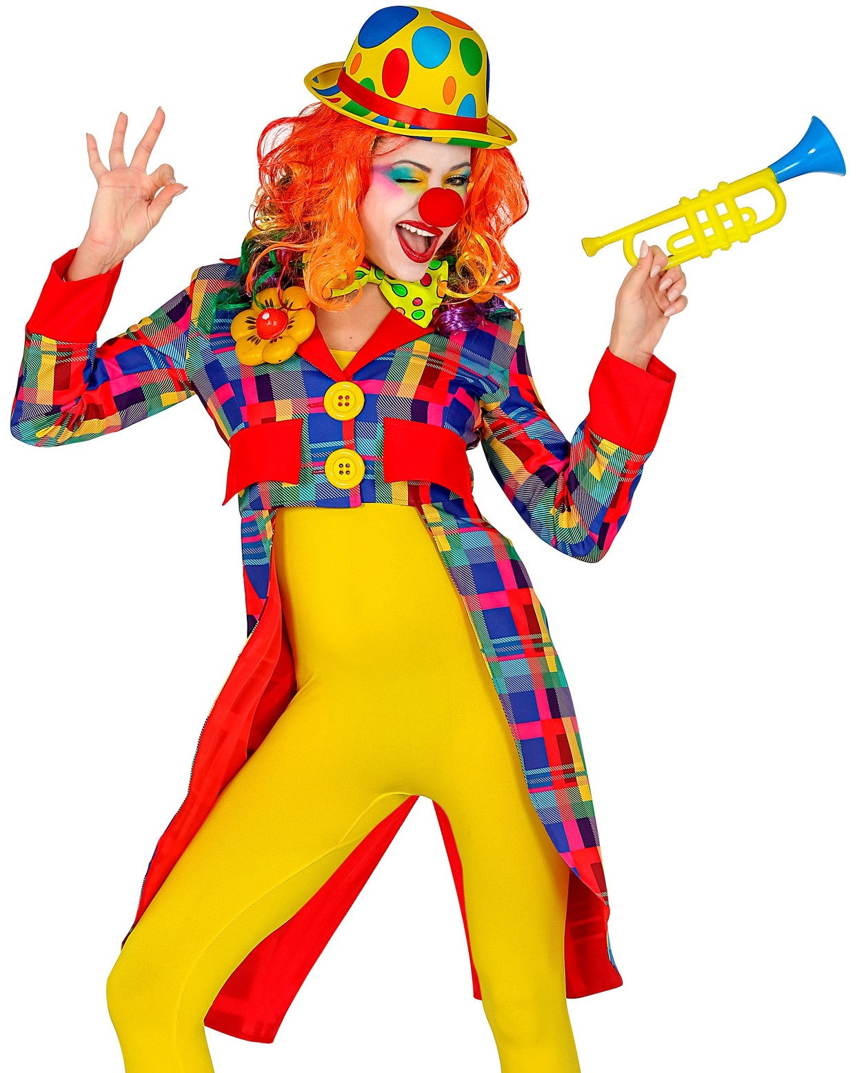 Chaqueta de Payaso de Cuadros para Mujer Payaso Widmann
