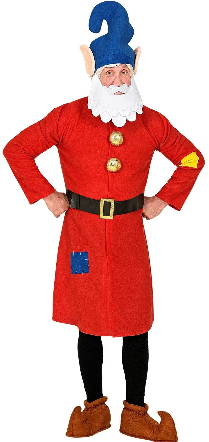 Disfraz de Enanito de Blancanieves Rojo para Adulto Enanitos Widmann