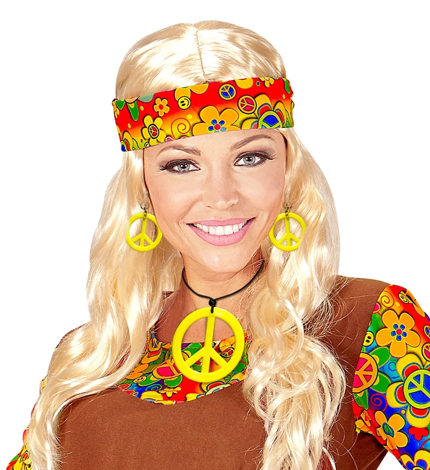 Pendientes y Collar Hippies en Diferentes Colores COMPLEMENTOS Widmann