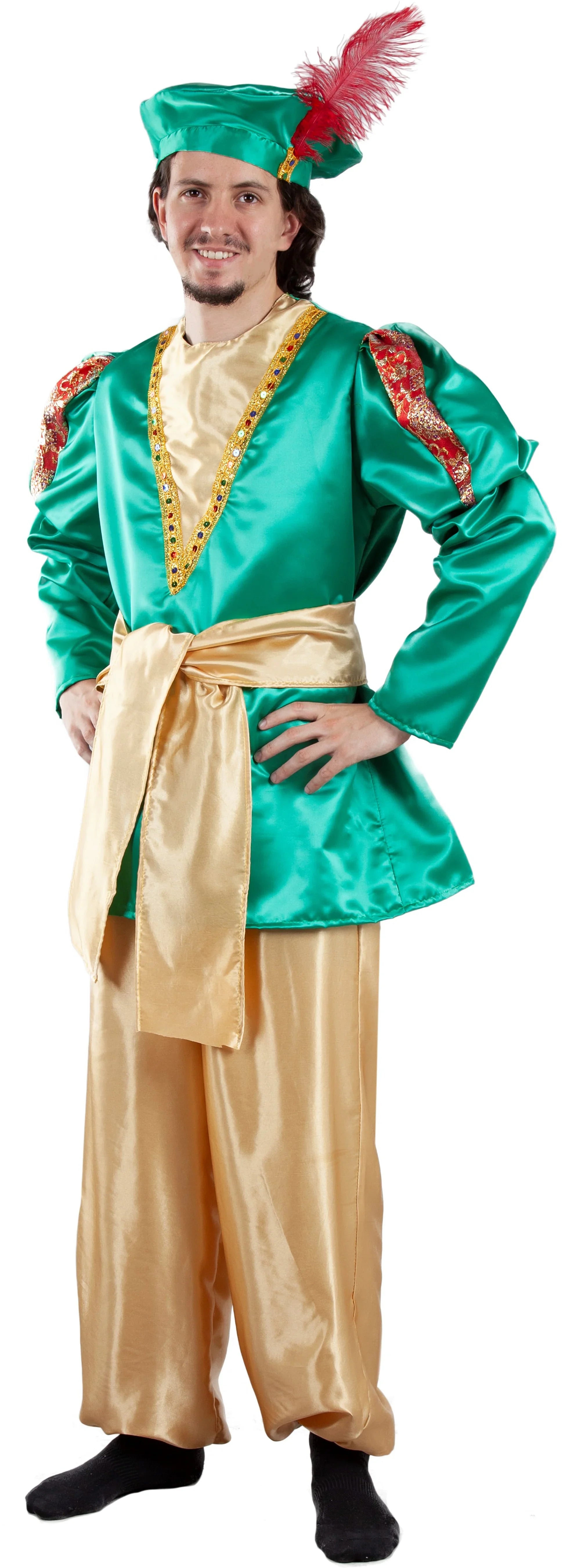 Disfraz de Paje Verde para Hombre Reyes Magos y Pajes Fycar