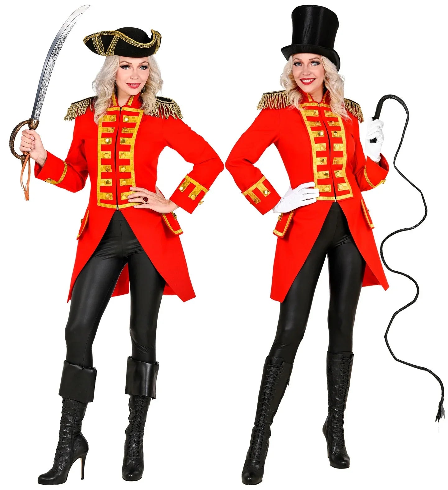 Chaqueta Roja con Pechera Dorada para Mujer Chaquetas, Chalecos y Camisas Widmann