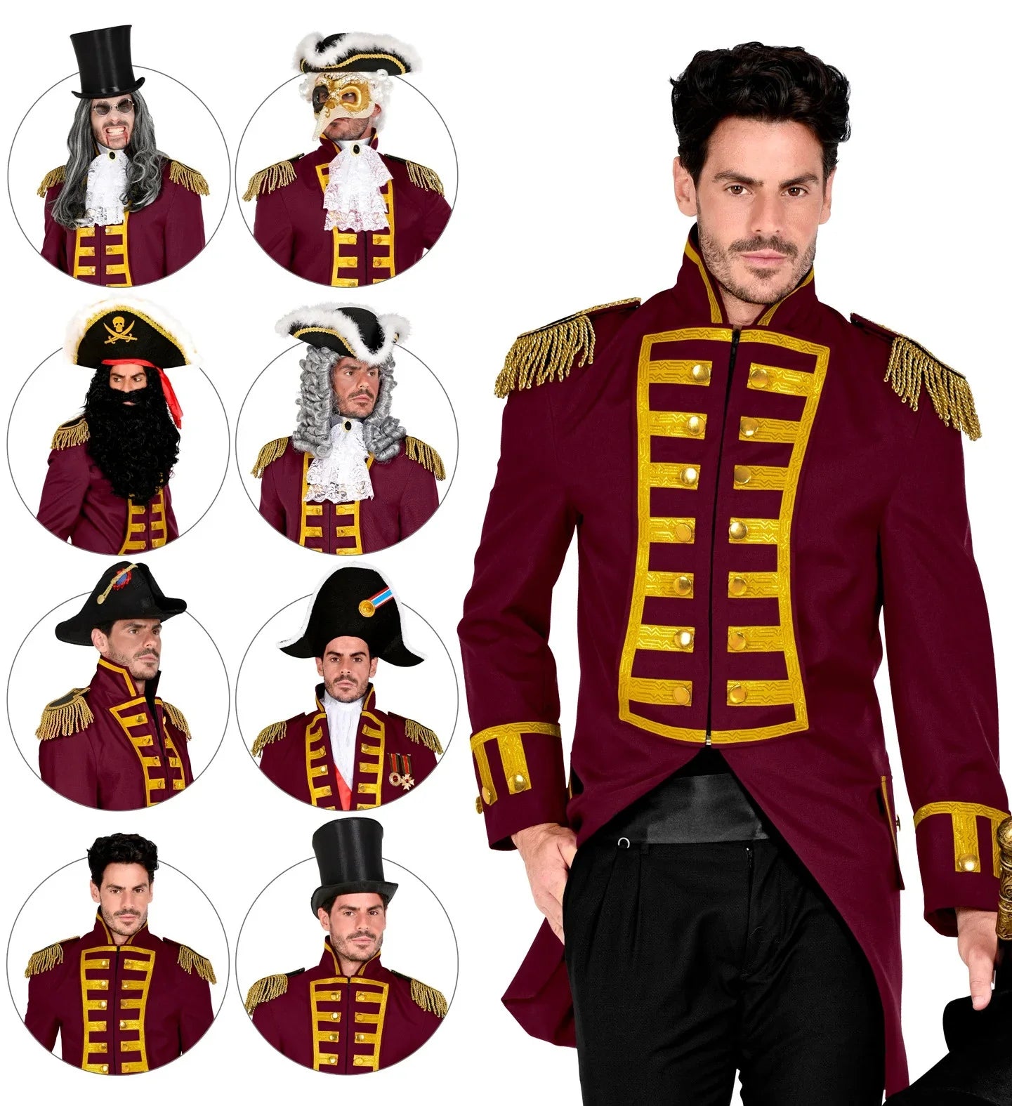 Chaqueta Granate con Pechera Dorada para Hombre Chaquetas, Chalecos y Camisas Widmann