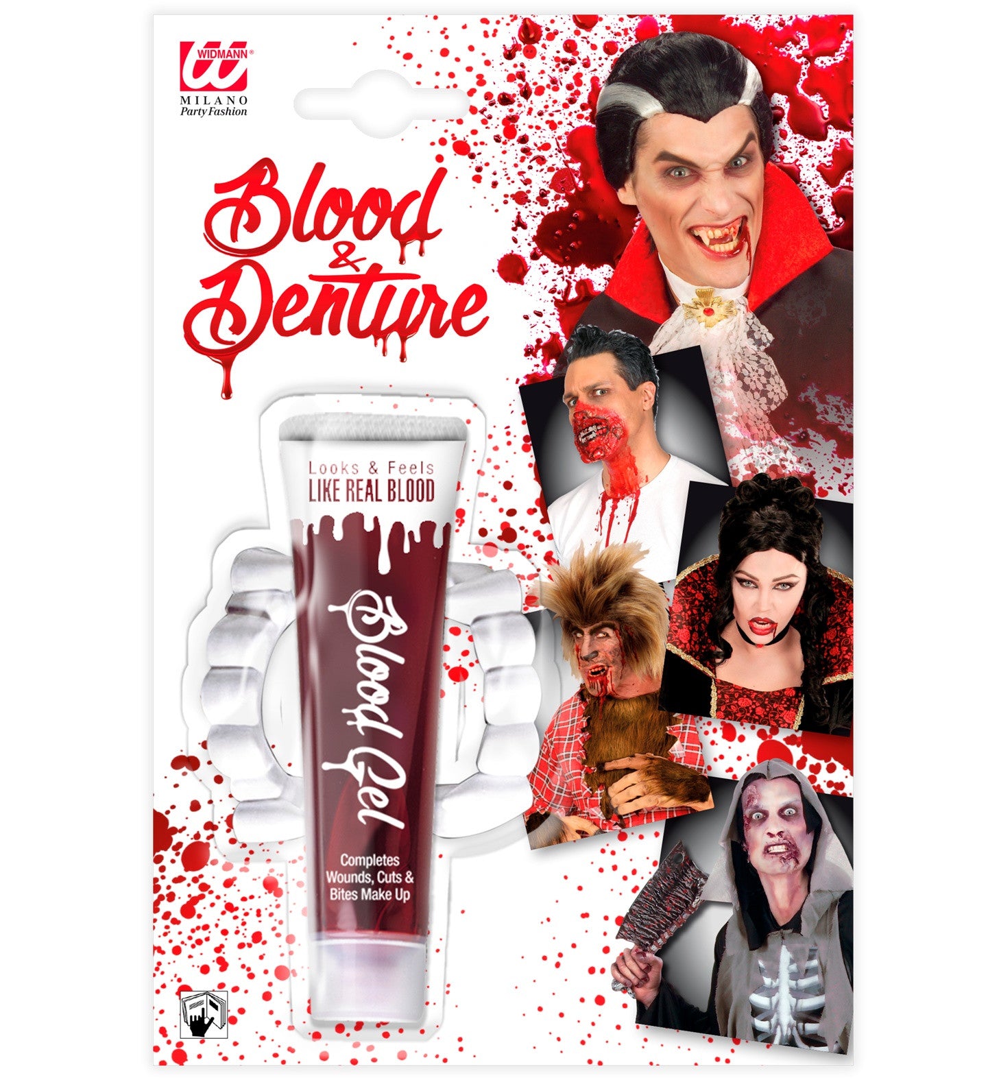 Dentadura con Gel Sangre COMPLEMENTOS Widmann