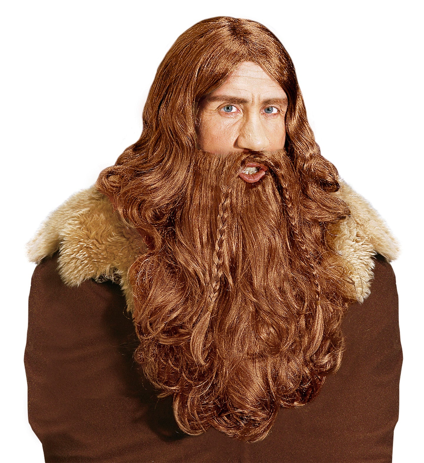 Peluca Pelirroja con Barba de Vikingo COMPLEMENTOS Widmann