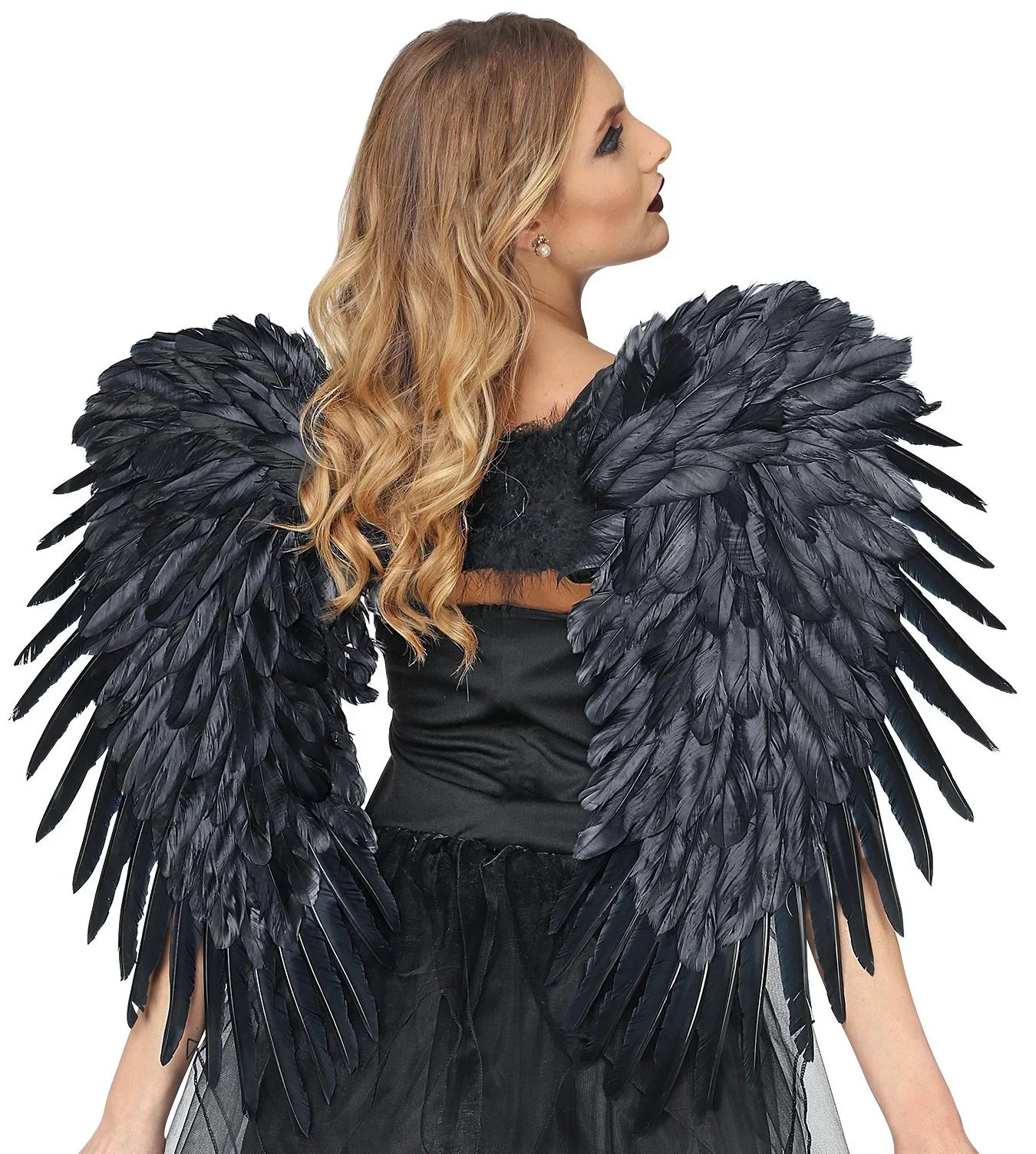 Alas Negras de Plumas de 80x65cm Alas Widmann