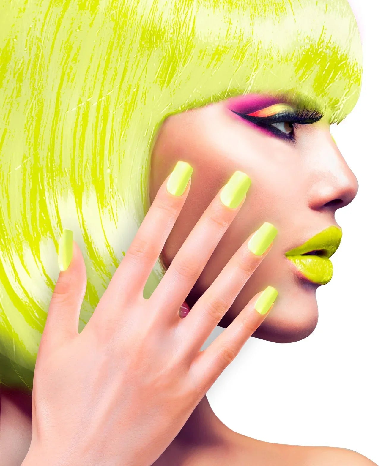 Uñas Postizas Amarillas Fluorescentes Autoadhesivas Uñas Postizas Widmann