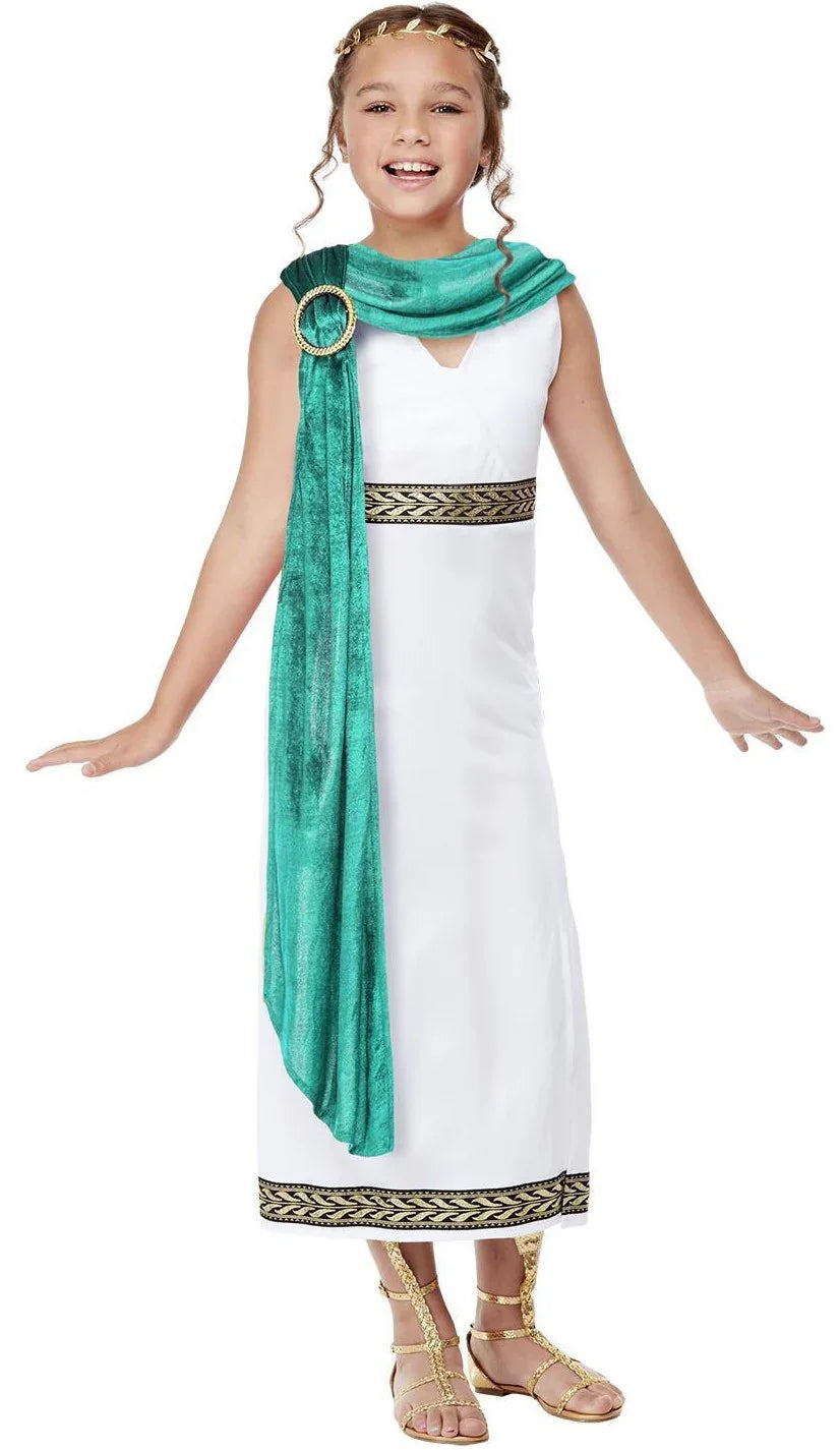 Disfraz de Emperatriz Romana con Toga para Niña Comprar Online