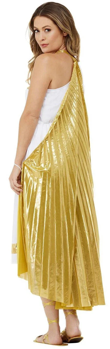 Capa Dorada Plisada con Varillas Capas Smiffys