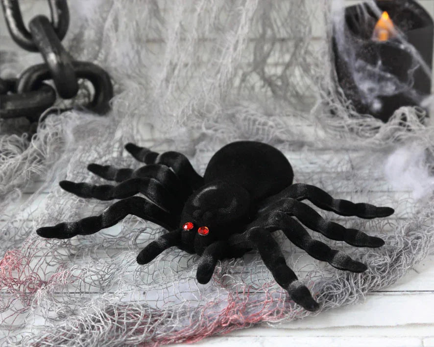 Araña Tarántula Negra con Ojos Rojos de 20cm Arañas y Telarañas Atosa