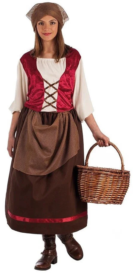 Disfraz de Posadera Medieval Infantil Taberneras y Campesinas Medievales El Rey del Carnaval