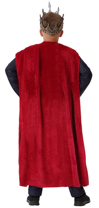 Disfraz de Rey Medieval Azul con Capa Roja para Niño Medieval Infantiles Atosa