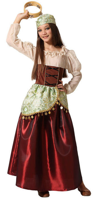 Disfraz de Gitana Medieval Infantil Gitanas Atosa