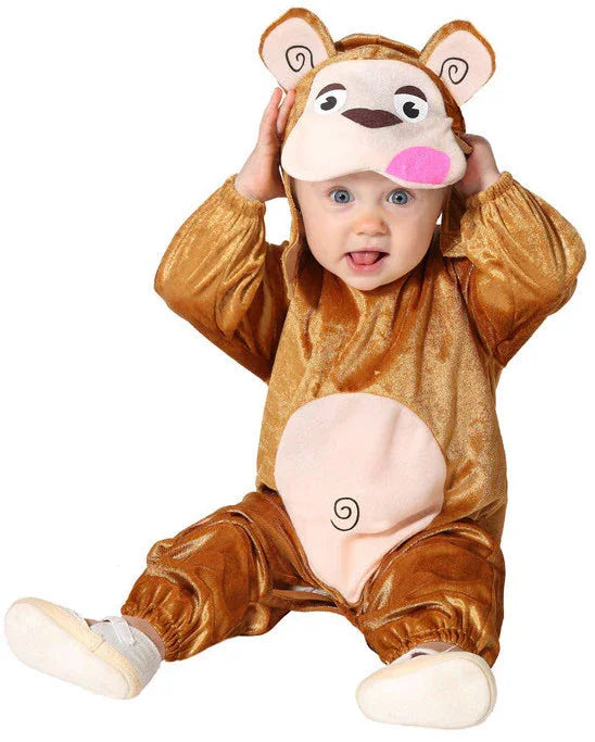 Disfraz de Mono de Terciopelo para Bebé Mono y Gorila Atosa