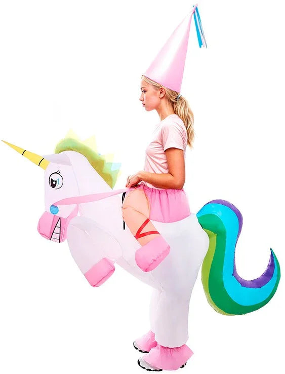 Disfraz de Unicornio Hinchable con Princesa Unicornio Partilandia