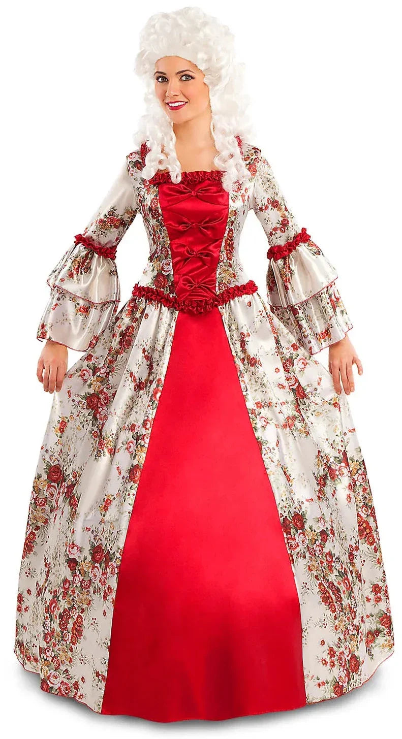 Disfraz de Baronesa Colonial Rojo para Mujer Veneciano y Época Viving