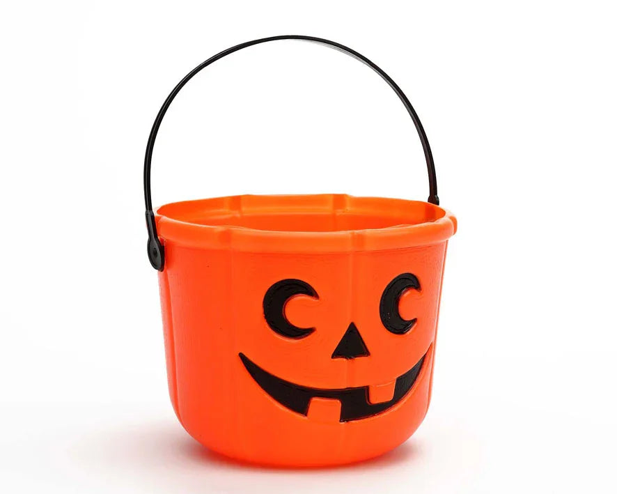 Cubo Decorado de Calabaza Halloween Halloween Atosa