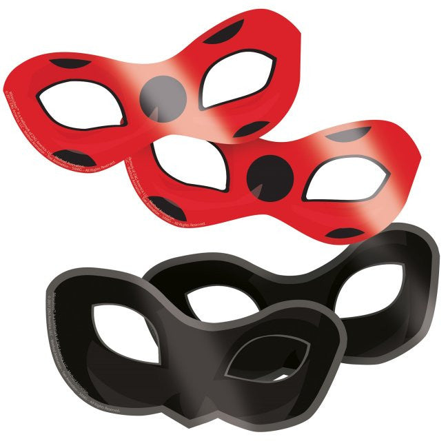 Antifaces de Ladybug y Cat Noir Máscaras de Superhéroes Liragram