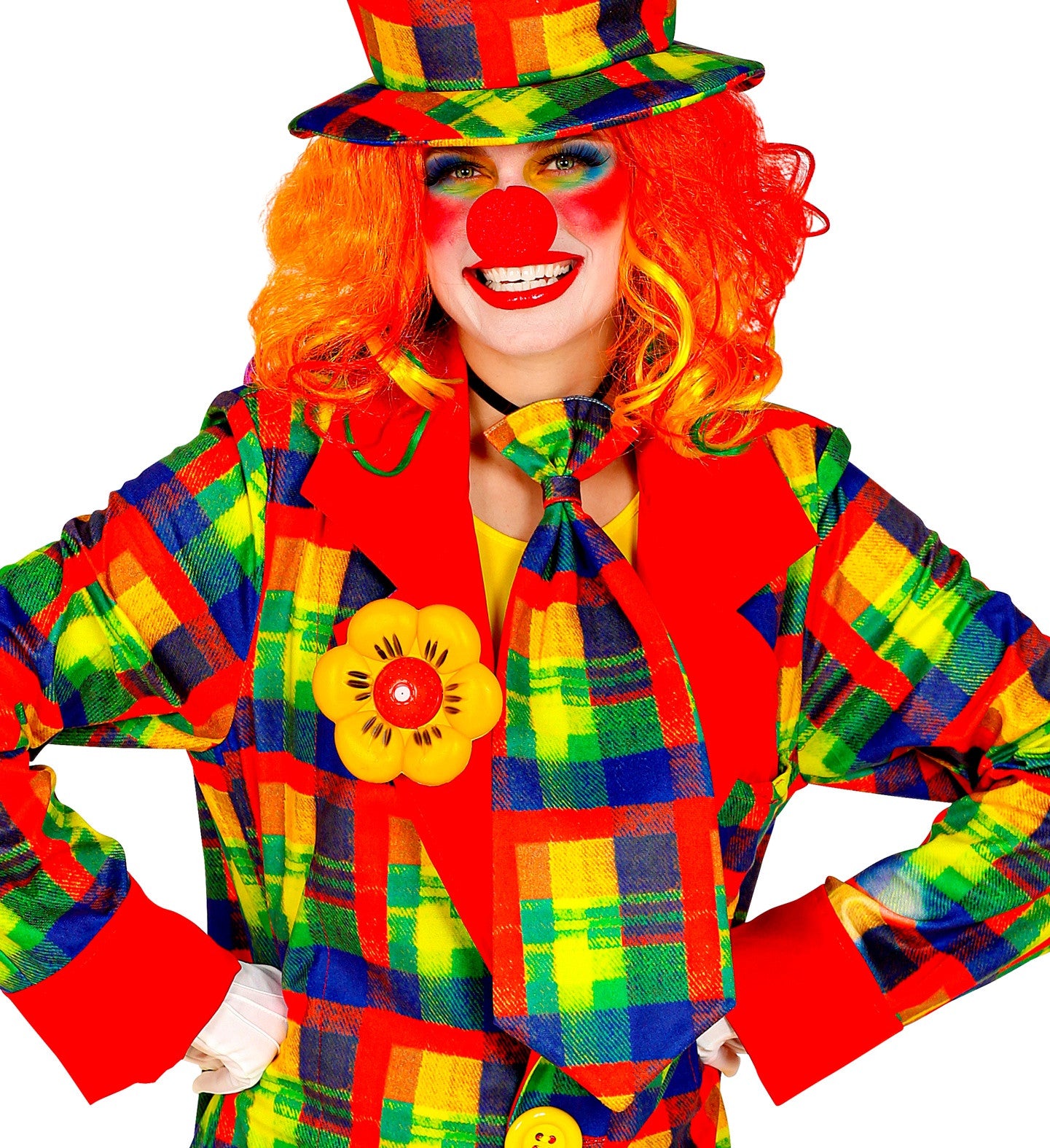 Corbata de Payaso de Cuadros Multicolor Complementos Payasos Widmann