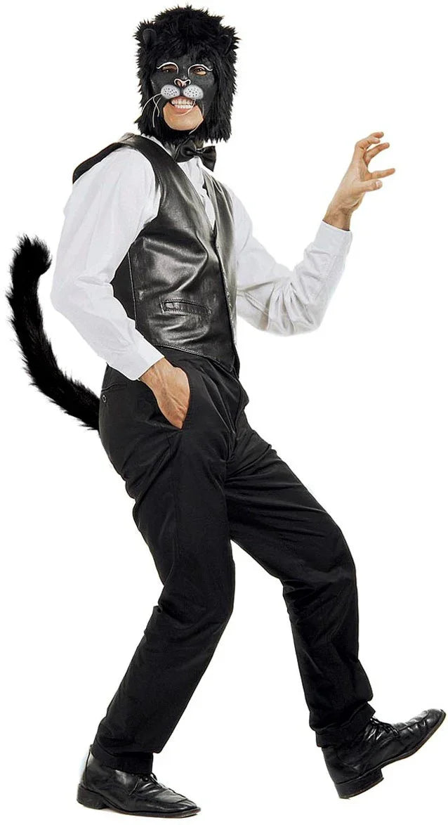 Cola de Gato Negra de Peluche Moldeable Complementos de Animales Widmann