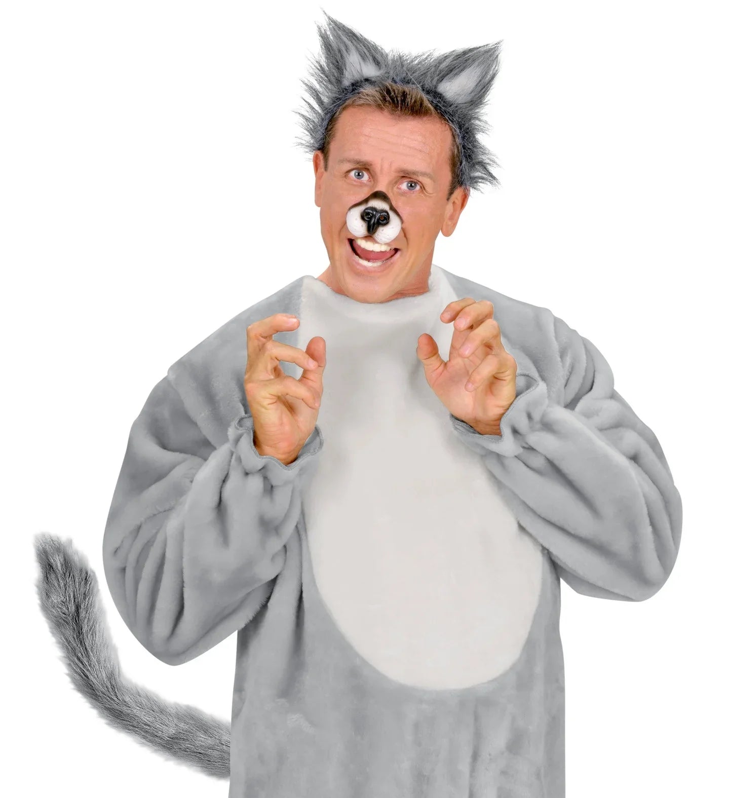 Cola de Lobo Gris de Peluche Moldeable Complementos de Animales Widmann