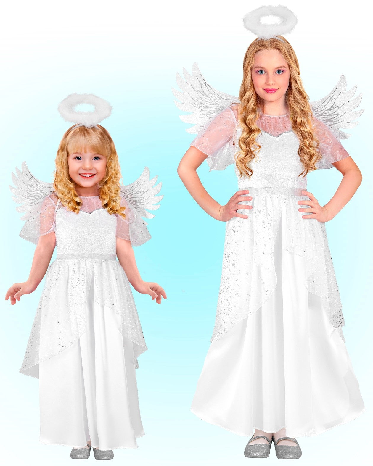 Disfraz de Ángel del Cielo para Niña Ángeles Widmann