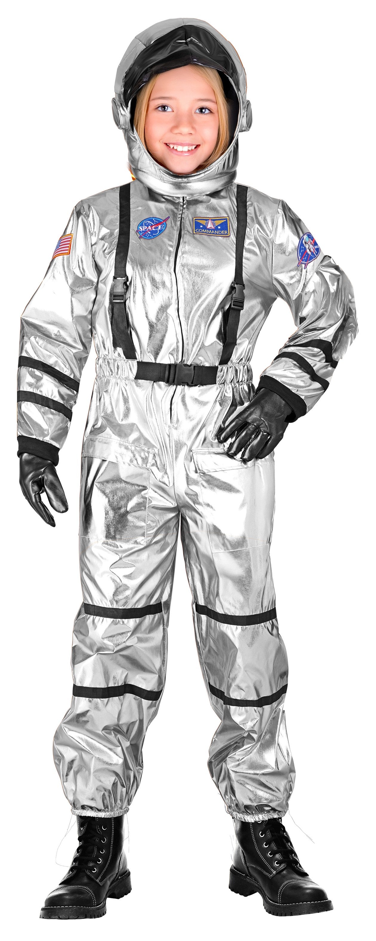 Disfraz de Astronauta Plateado con Casco Infantil Astronautas Infantiles Widmann