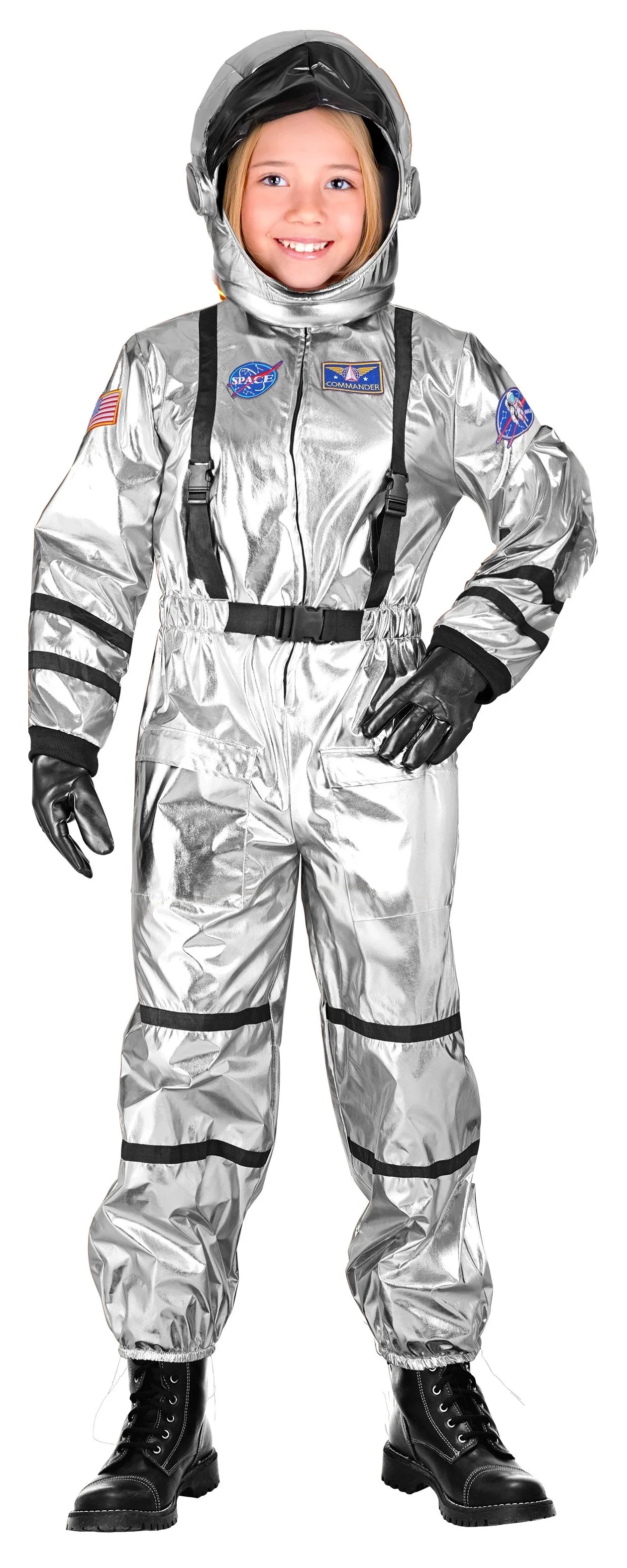Disfraz de Astronauta Plateado con Casco Infantil Astronautas Infantiles Widmann
