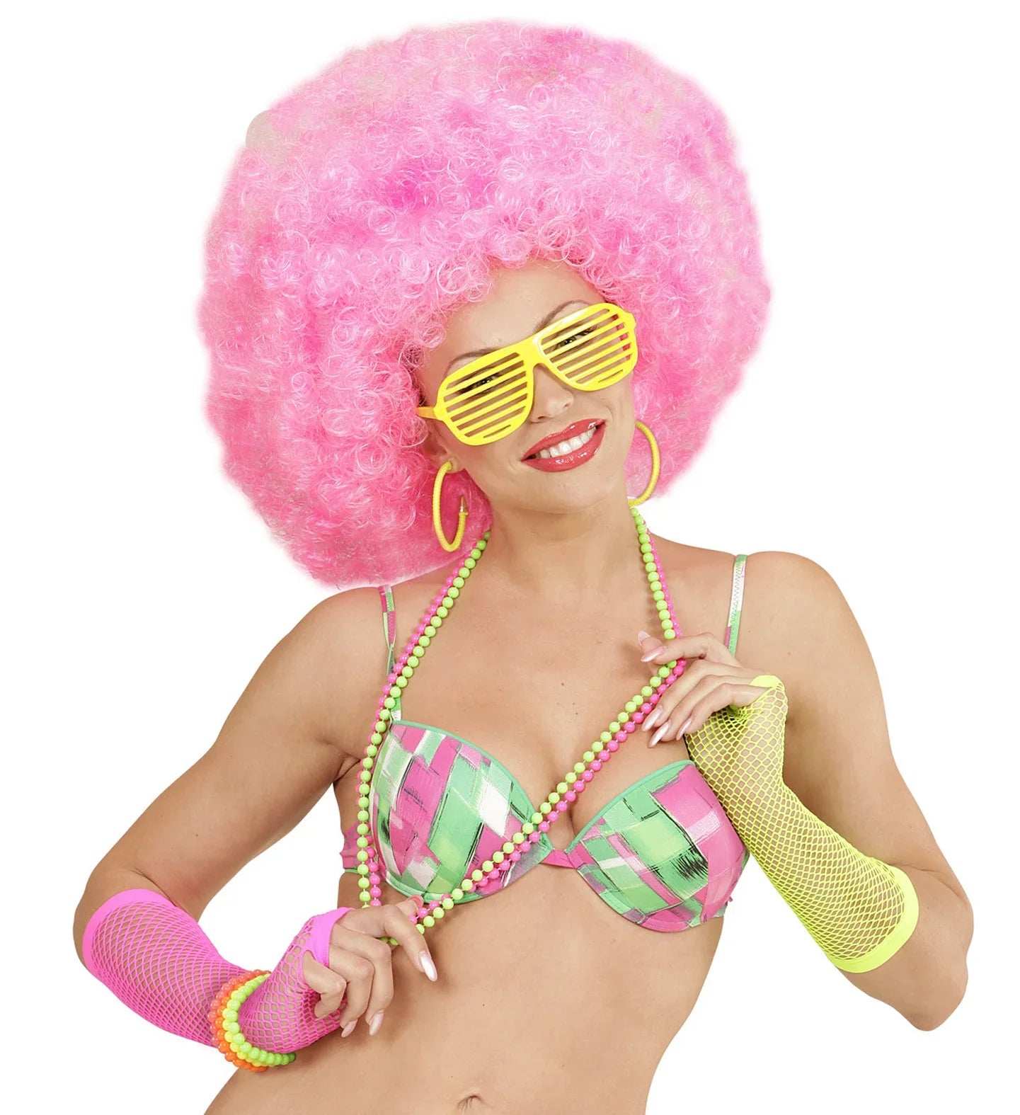 Pulseras de Cuentas en Colores Neón Estilo Años 80 Años 80 Widmann