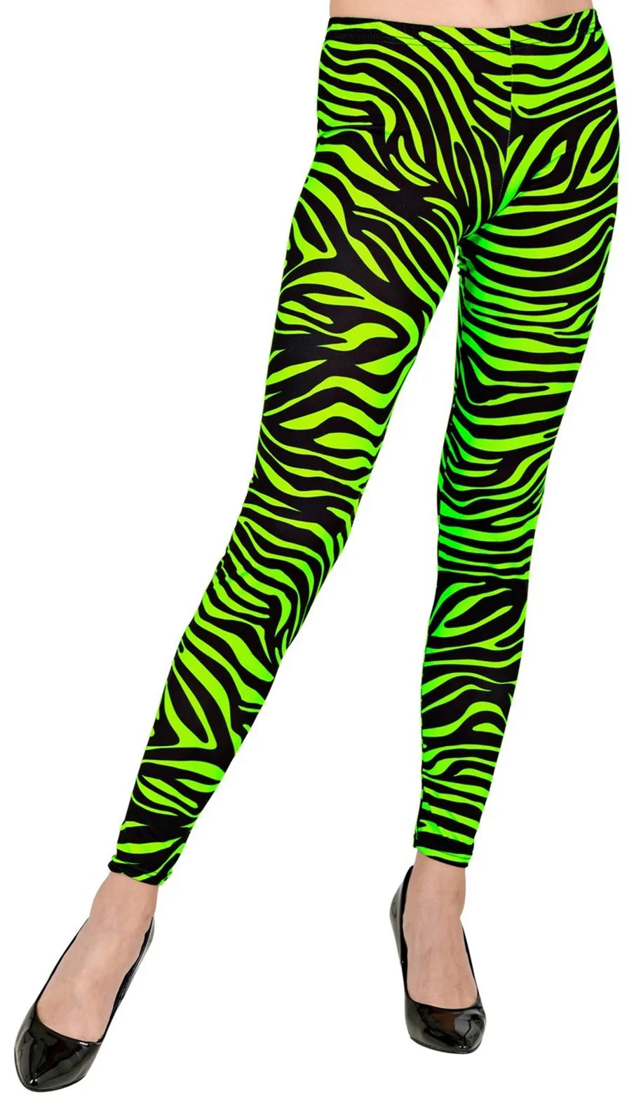Leggings con Estampado de Tigre Verde Neón Fluorescente Leggings Widmann
