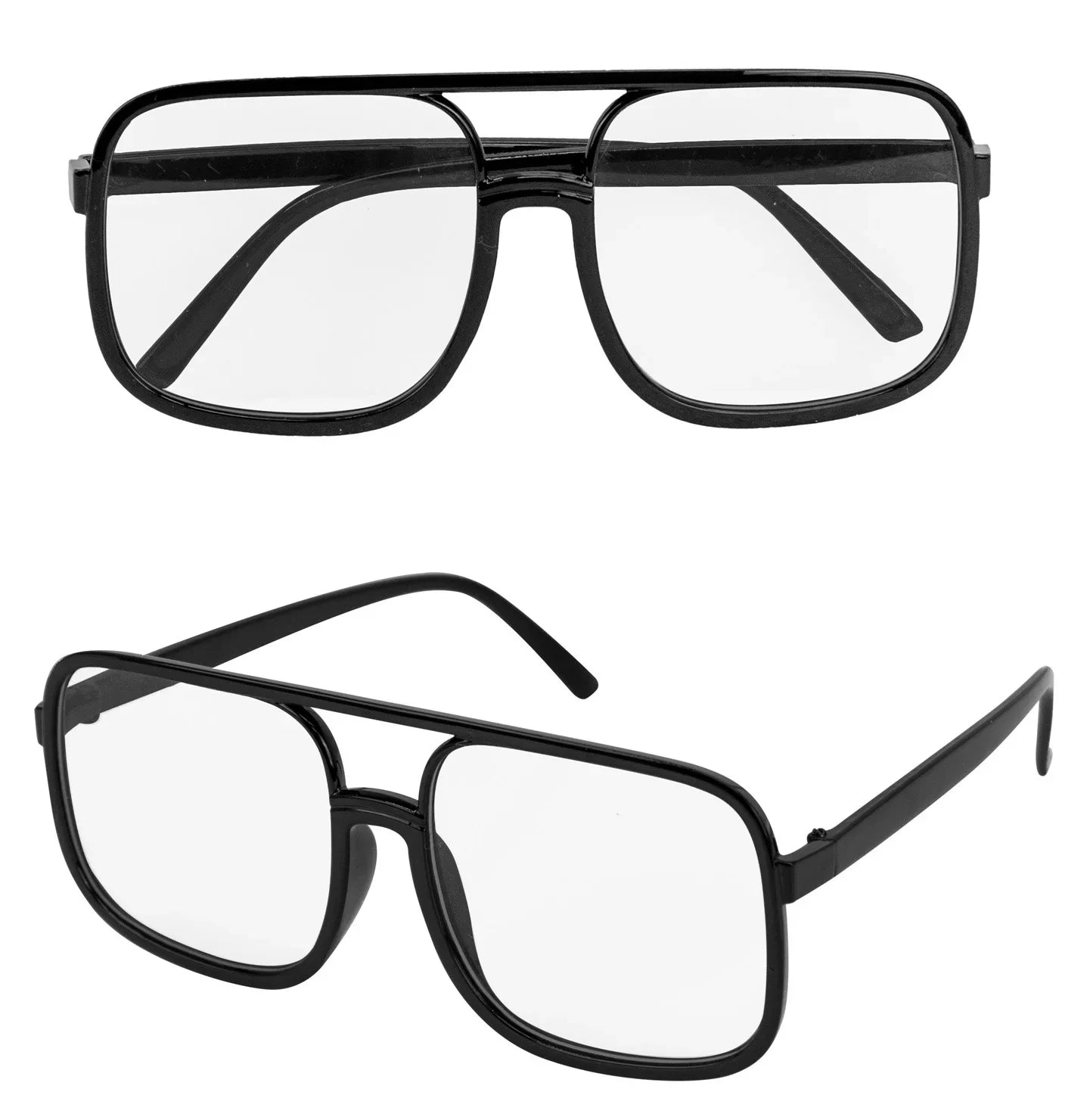 Gafas Aviador Cuadradas Negras con Lentes Transparentes Gafas Widmann