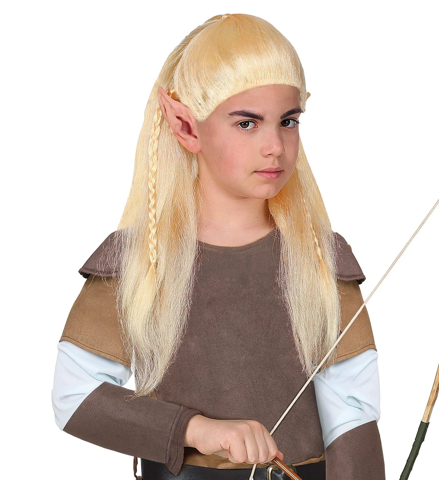 Peluca de Elfo Légolas Rubia con Trenzas Infantil Pelucas Infantiles Widmann