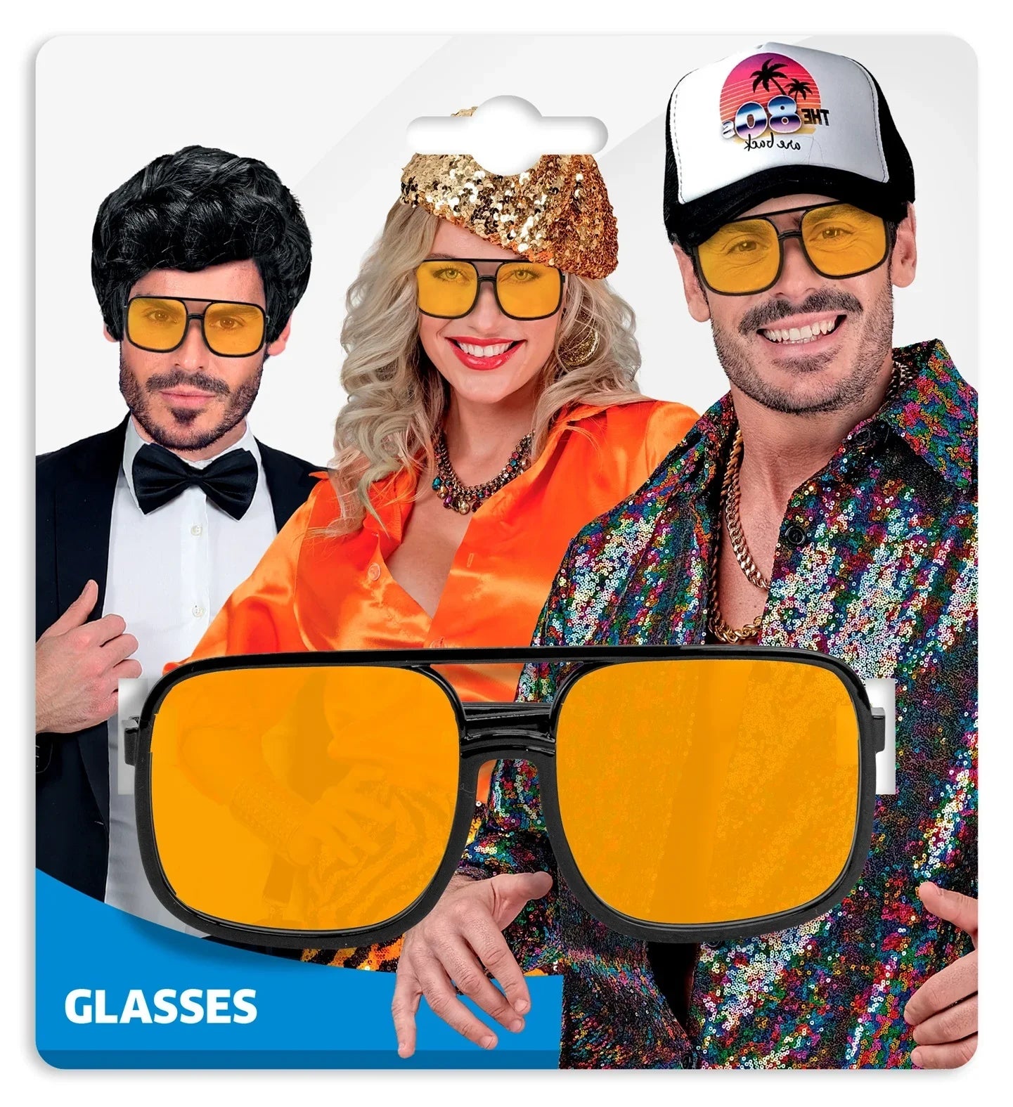 Gafas Aviador Cuadradas Negras con Lentes Naranjas Gafas Widmann