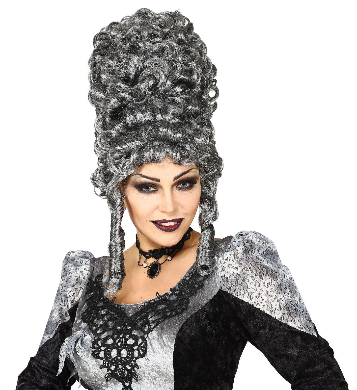 Peluca Barroca Gris Extra Alta con Tirabuzones Pelucas Canosas Widmann