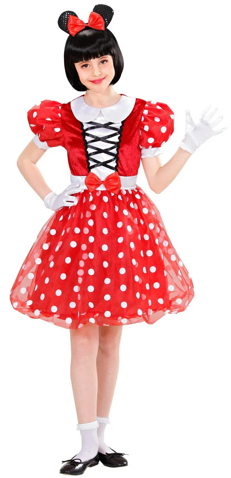 Disfraz de Minnie Infantil Rojo con Lunares Blancos Comprar Online